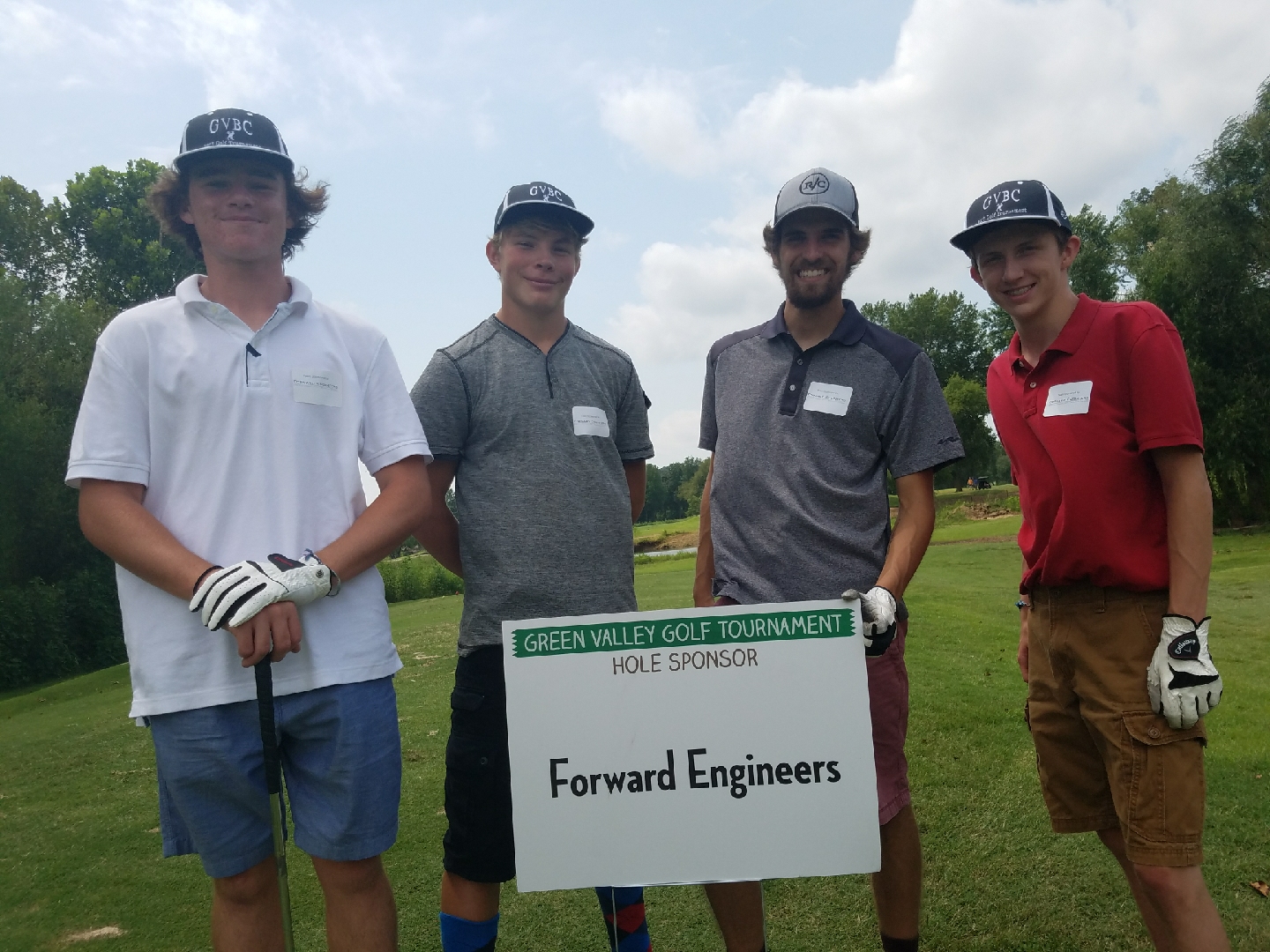 Forward Engineer's team at 2017 Green Valley Bible Camp Golf Tournament.